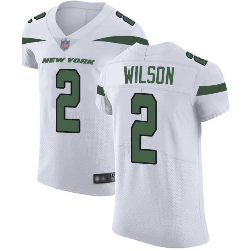 Jets #2 Zach Wilson White Men's Stitched New Elite Jersey