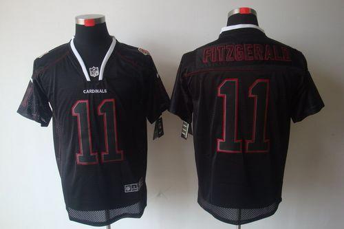 Cardinals #11 Larry Fitzgerald Lights Out Black Men's Stitched Elite Jersey