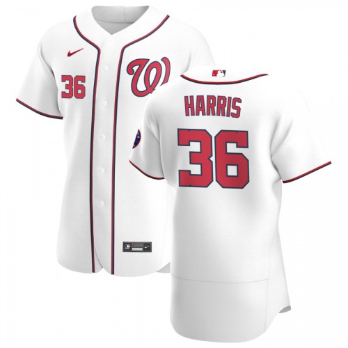 Washington Washington Nationals #36 Will Harris Men's White Home 2020 Authentic Player Jersey Men's