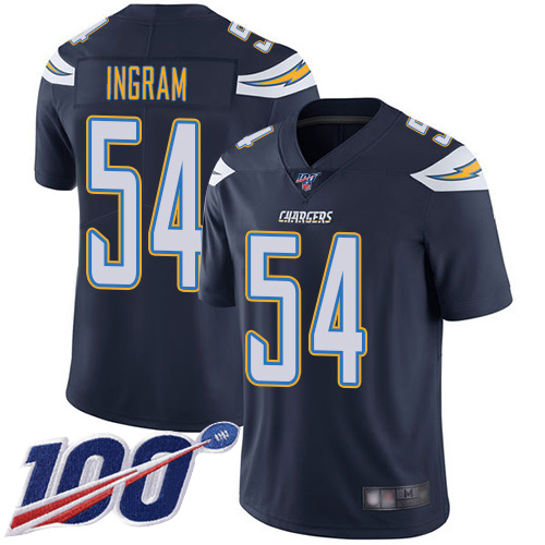 Los Angeles Chargers #54 Melvin Ingram Navy Blue Team Color Men's Stitched 100th Season Vapor Limited Jersey Men's