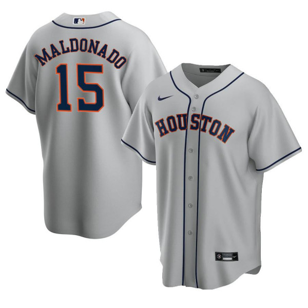 Men's Youth Women's Houston Astros 15 Replica 2020 Gray Road Martin Maldonado Jersey