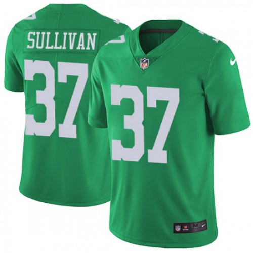 Philadelphia Eagles #37 Tre Sullivan Green Men's Stitched Limited Rush Jersey Men's