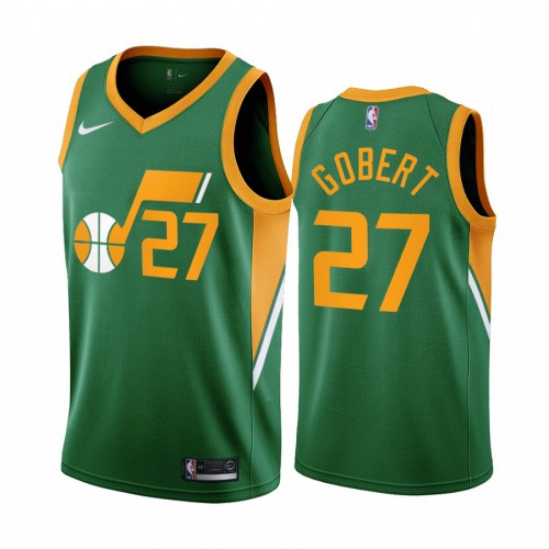Utah Utah Jazz #27 Rudy Gobert Green Womens Swingman 2020-21 Earned Edition Jersey Womens