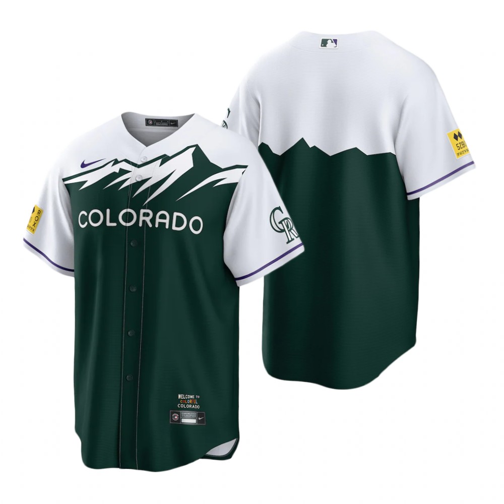 Colorado Rockies Blank Green Men's 2022 City Connect Game Jersey