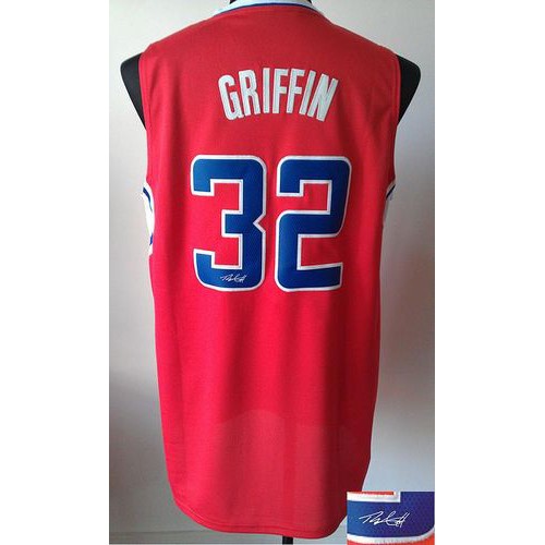 Revolution 30 Autographed Los Angeles Clippers #32 Blake Griffin Red Stitched Jersey Mens