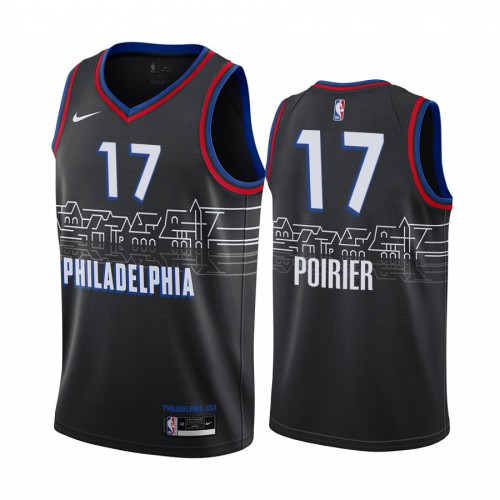 Philadelphia 76ers #17 Vincent Poirier Black Womens Swingman 2020-21 City Edition Jersey Womens