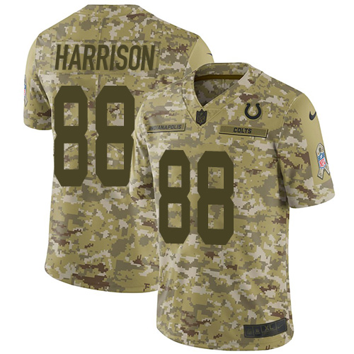Indianapolis Colts #88 Marvin Harrison Camo Men's Stitched Limited 2018 Salute To Service Jersey Men's