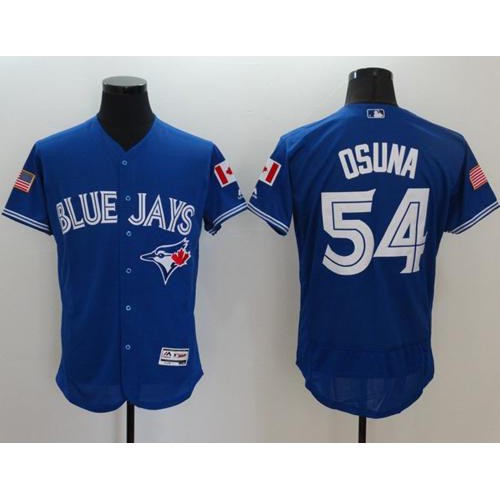 Toronto Blue Jays #54 Roberto Osuna Blue Fashion Stars & Stripes Flexbase Authentic Stitched Jersey Men's