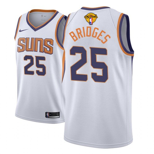 Phoenix Suns #25 Mikal Bridges Mens 2021 Finals Bound Swingman Association Edition Jersey White Mens