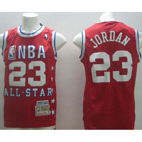1992 All-Star Mitchell And Ness Chicago Bulls #23 Michael Jordan Red Stitched Jersey Mens