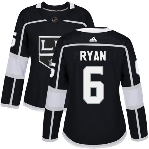 Adidas Los Angeles Kings #6 Joakim Ryan Black Home Authentic Women's Stitched Jersey Womens