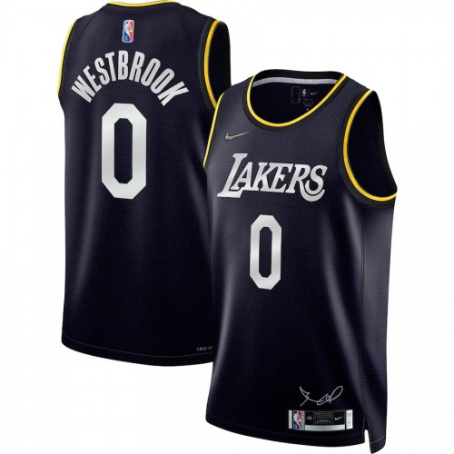 Los Angeles Los Angeles Lakers #0 Russell Westbrook Black Mens 2022 Select Series MVP Swingman Jersey Mens