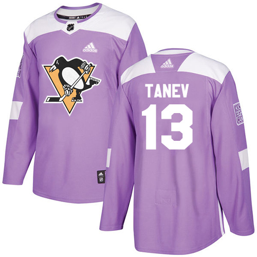 Adidas Pittsburgh Penguins #13 Brandon Tanev Purple Authentic Fights Cancer Stitched Jersey Men's