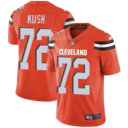 Cleveland Browns #72 Eric Kush Orange Alternate Men's Stitched Vapor Untouchable Limited Jersey Men's