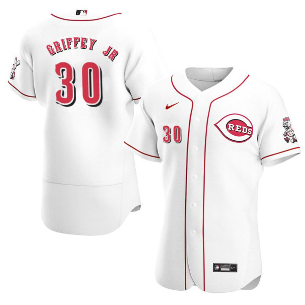 Men's Cincinnati Reds 30 Authentic White Home 2020 Ken Griffey Jr Jersey