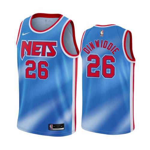 Brooklyn Nets #26 Spencer Dinwiddie Blue Swingman Classic Edition Jersey Mens