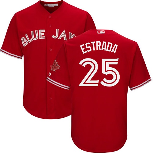 Toronto Blue Jays #25 Marco Estrada Red Cool Base Canada Day Stitched Youth Jersey Youth