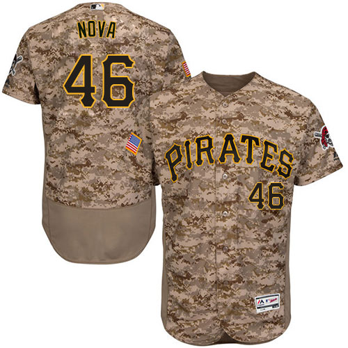 Pittsburgh Pirates #46 Ivan Nova Camo Flexbase Authentic Collection Stitched Jersey Men's