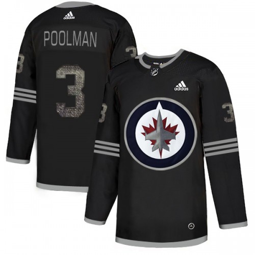 Adidas Winnipeg Jets #3 Tucker Poolman Black Authentic Classic Stitched Jersey Men's