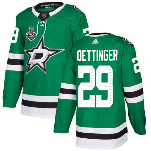 Adidas Dallas Stars #29 Jake Oettinger Green Home Authentic Youth 2020 Stanley Cup Final Stitched Jersey Youth