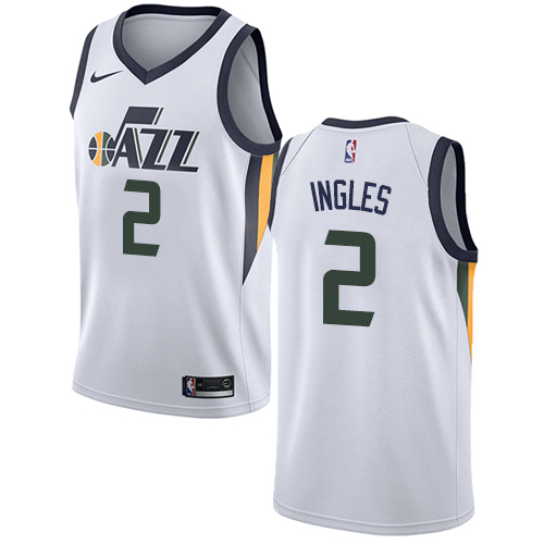 Utah Jazz #2 Joe Ingles White Swingman Association Edition Jersey Mens