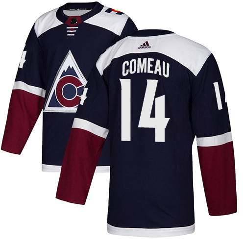 Adidas Colorado Avalanche #14 Blake Comeau Navy Alternate Authentic Stitched Jersey Men's