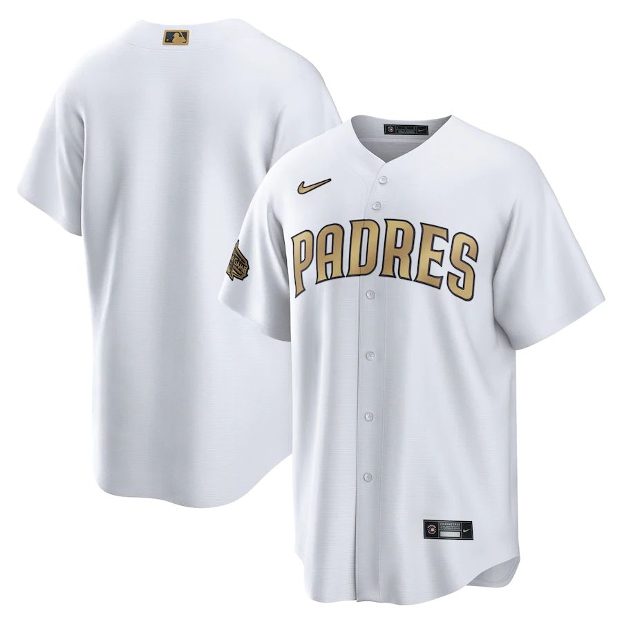 San Diego Padres Blank Men's White 2022 All-Star Game Replica Jersey