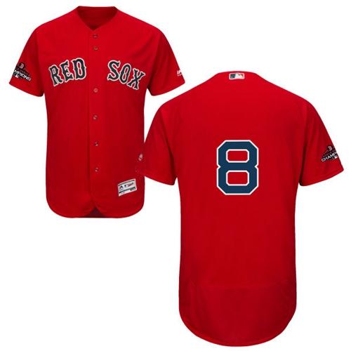 Boston Red Sox #8 Carl Yastrzemski Red Flexbase Authentic Collection 2018 World Series Champions Stitched Jersey Men's