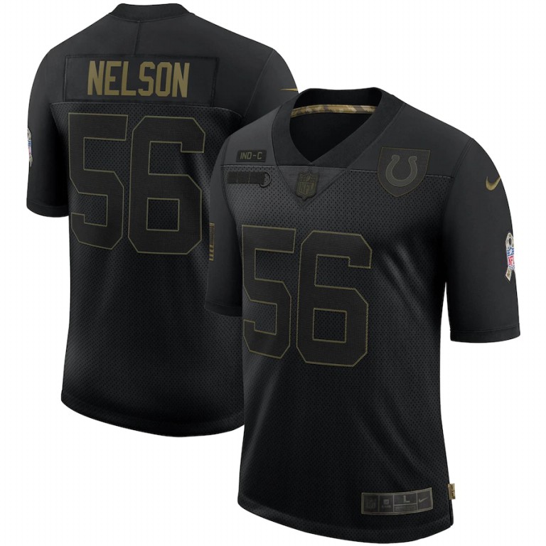 Indianapolis Colts #56 Quenton Nelson 2020 Salute To Service Limited Jersey Black