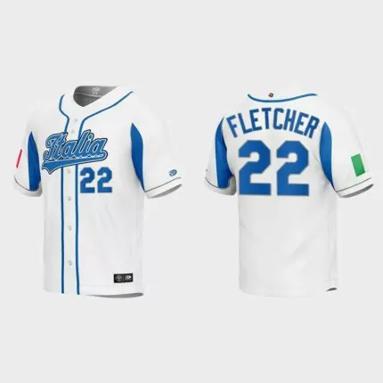 David Fletcher Italy Baseball 2023 World Baseball Classic Jersey – White