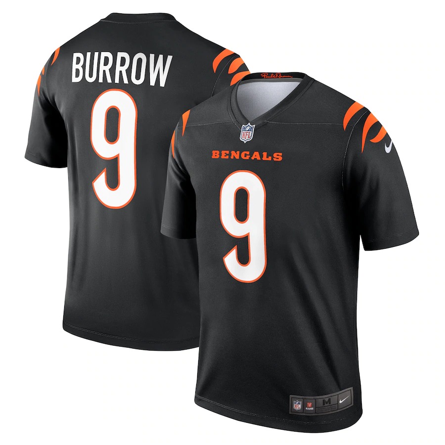 Cincinnati Bengals #9 Joe Burrow Black Legend Jersey