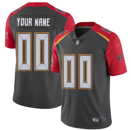Tampa Bay Buccaneers Customized Gray Men's Stitched Limited Inverted Legend Jersey