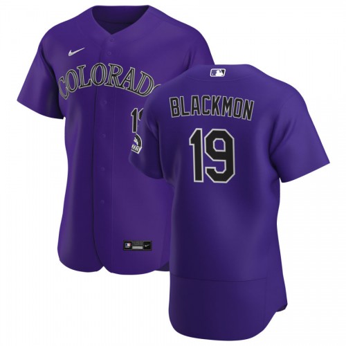 Colorado Colorado Rockies #19 Charlie Blackmon Men's Purple Alternate 2020 Authentic Player Jersey Men's