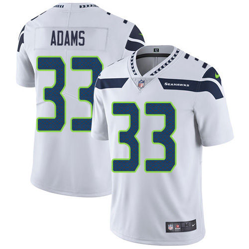Seahawks #33 Jamal Adams White Men's Stitched Vapor Untouchable Limited Jersey
