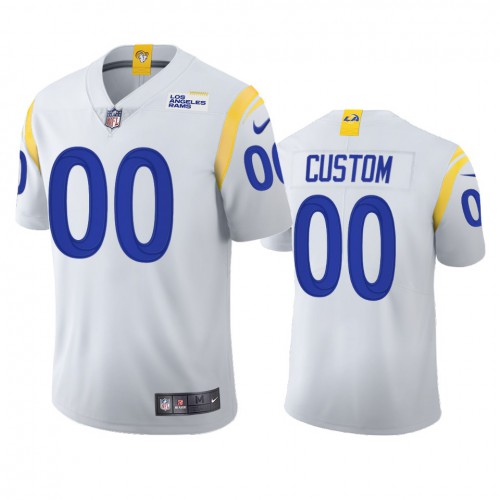 Los Angeles Rams Custom Men's 2021 Vapor Limited Jersey - White