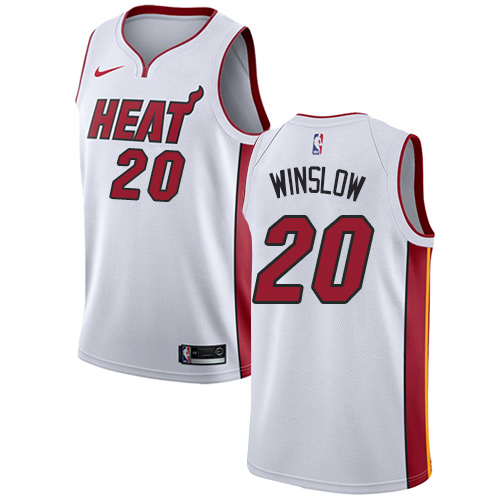 Miami Heat #20 Justise Winslow White Womens Swingman Association Edition Jersey Womens