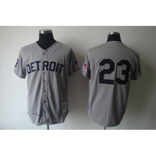 Mitchell And Ness 1969 Detroit Tigers #23 Willie Horton Grey Stitched Jersey Men's
