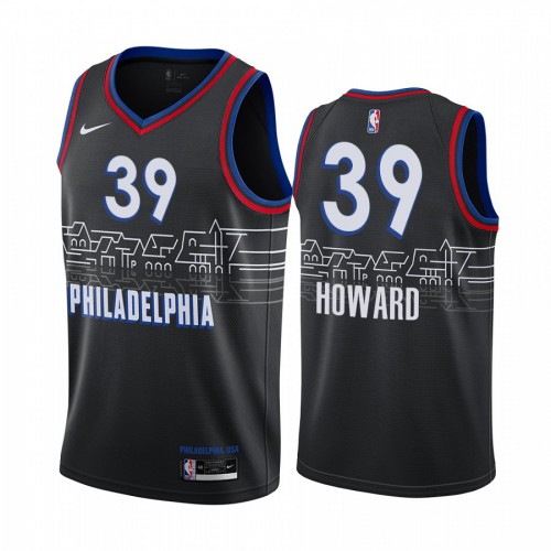 Philadelphia 76ers #39 Dwight Howard Black Youth Swingman 2020-21 City Edition Jersey Youth