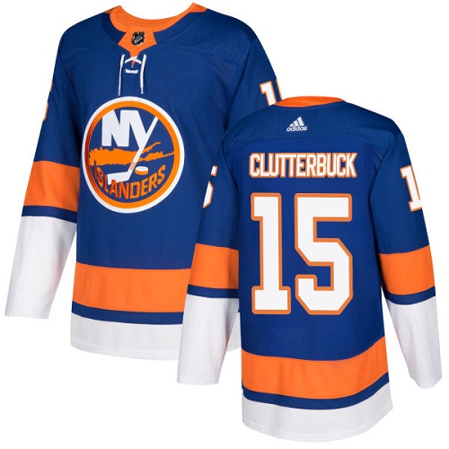 Adidas New York Islanders #15 Cal Clutterbuck Royal Blue Home Authentic Stitched Youth Jersey Youth