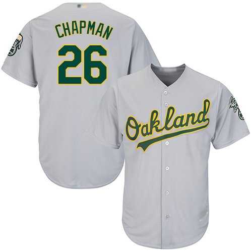 Oakland Athletics #26 Matt Chapman Grey Cool Base Stitched Youth Jersey Youth