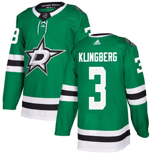 Adidas Dallas Stars #3 John Klingberg Green Home Authentic Youth Stitched Jersey Youth