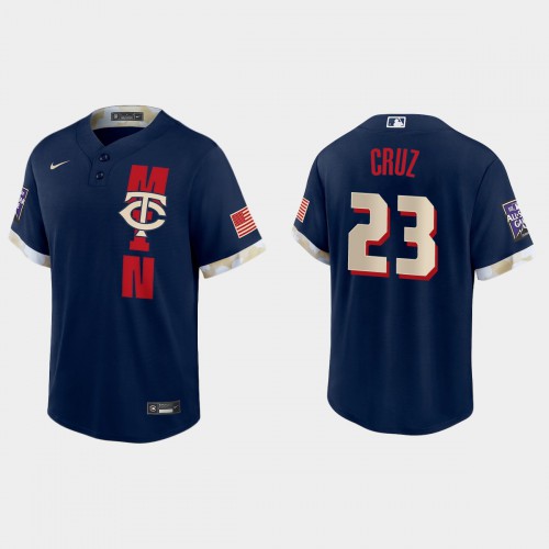 Minnesota Minnesota Twins #23 Nelson Cruz 2021 All Star Game Fan's Version Navy Jersey Men's