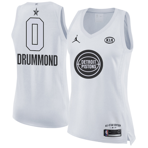 Detroit Pistons #0 Andre Drummond White Womens Jordan Swingman 2018 All-Star Game Jersey Womens