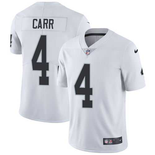Raiders #4 Derek Carr White Youth Stitched Vapor Untouchable Limited Jersey
