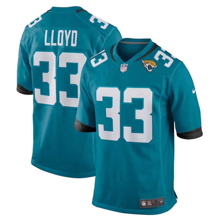 Jacksonville Jaguars #33 Devin Lloyd Men's Teal 2022 Draft First Round Pick Game Jersey