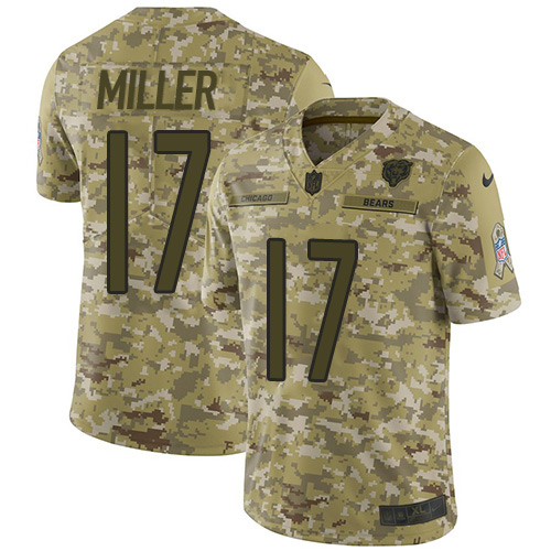 Chicago Bears #17 Anthony Miller Camo Men's Stitched Limited 2018 Salute To Service Jersey Men's