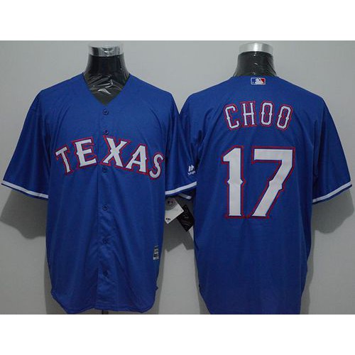 Texas Rangers #17 Shin-Soo Choo Blue New Cool Base Stitched Jersey Men's