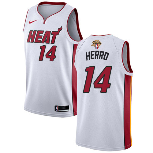 Miami Heat #14 Tyler Herro White 2023 Finals Patch Swingman Association Edition Jersey