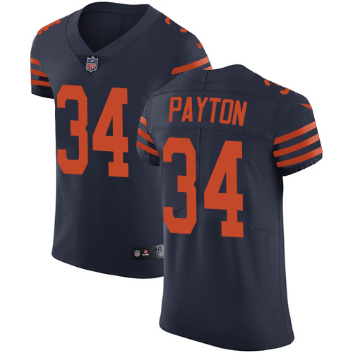 Bears #34 Walter Payton Navy Blue Alternate Men's Stitched Vapor Untouchable Elite Jersey