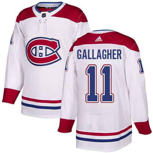 Adidas Montreal Canadiens #11 Brendan Gallagher White Authentic Stitched Youth Jersey Youth